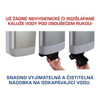 OLSEN SPA - EMPIRE X DRY AUTOMATIC tryskový sušič ABS plast, strieborný CATA9854