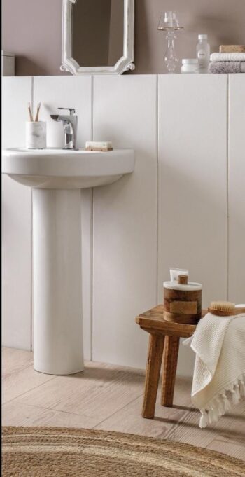 OLSEN SPA - Nástenné umývadlo COMPACT 55 - Polostĺp k umývadlu - Bez, Stĺp k umývadlu - Bez stĺpu OLKGKO04LVB01