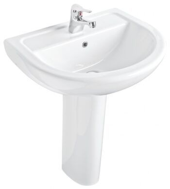 OLSEN SPA - Nástenné umývadlo COMPACT 60 - Polostĺp k umývadlu - Bez, Stĺp k umývadlu - Bez stĺpu OLKGKO05LVB01