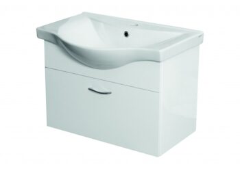 OLSEN SPA - Skrinka s keramickým umývadlom vekami 55/65/80 - Nábytok Viky - 64 × 46 × 16,5 cm OLNVIKI365 + OLKE70652