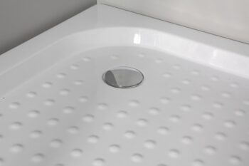 OLSEN SPA - Sprchovací asymetrický kút s vaničkou IBIZA II - Farba rámu zásteny - Hliník chróm, Rozmer A - 100, Rozmer B - 80, Smer zatváranie - Pravé (DX), Výplň - Číre bezpečnostné sklo - 5 mm OLBIBI210P