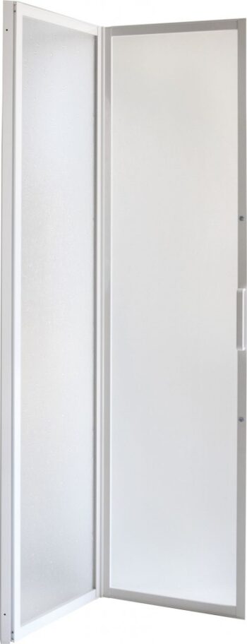 OLSEN SPA - Sprchové dvere DIANA - Farba rámu zásteny - Hliník biely, Rozmer A - 100 cm, Smer zatváranie - Univerzálny Ľavé / Pravé, Výplň - Polystyrol 2,2 mm (acrilico), Výška - 185 cm OLBSZ100