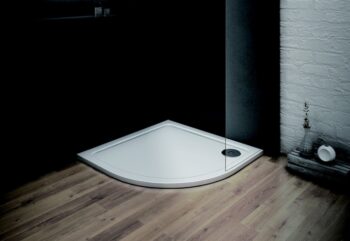 OLSEN SPA - Štvrťkruhová mramorová sprchová vanička VENETS R550 - Rozmer A - 100, Rozmer B - 100 VANKCTVRT10