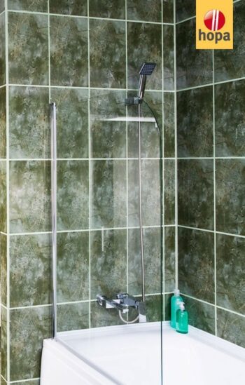 OLSEN SPA - Vaňová zástena HOPA EVORA - Farba rámu zásteny - Hliník chróm, Rozmer A - 80 cm, Smer zatváranie - Univerzálny Ľavé / Pravé, Výplň - Číre bezpečnostné sklo - 5 mm BCEVOR80CC