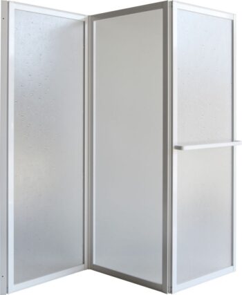 OLSEN SPA - Vaňová zástena KARINA - Farba rámu zásteny - Hliník biely, Rozmer A - 140 cm, Smer zatváranie - Univerzálny Ľavé / Pravé, Výplň - Polystyrol 2,2 mm (acrilico) OLBVZ3