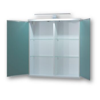 OLSEN SPA - Vrchný zrkadlová skrinka ARLES s LED osvetlením - Rozmery skriniek - 60 × 64 × 15 cm OLNARL60