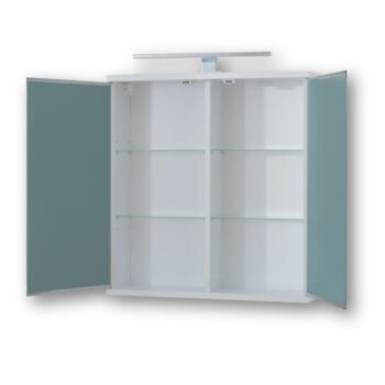 OLSEN SPA - Vrchný zrkadlová skrinka ARLES s LED osvetlením - Rozmery skriniek - 60 × 64 × 15 cm OLNARL60