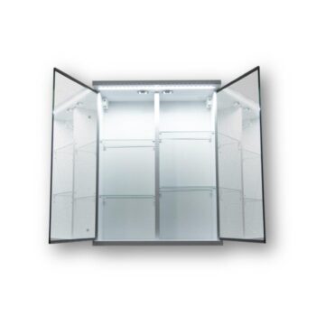 OLSEN SPA - Vrchný zrkadlová skrinka NICE s LED osvetlením - Rozmery skriniek - 80 × 64 × 15 cm OLNNIC80