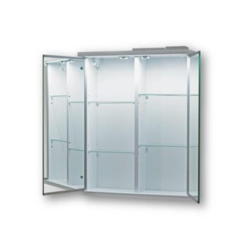 OLSEN SPA - Vrchný zrkadlová skrinka NICE s LED osvetlením - Rozmery skriniek - 80 × 64 × 15 cm OLNNIC80