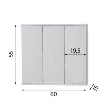 OLSEN SPA - Závesná skrinka so zrkadlom TRIGA I, II - Rozmery skriniek - 60 × 55 × 15 cm OLNPST6055