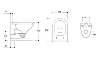 OLSEN SPA - Závesné WC COMPACT - WC sedátko - Bez sedátka OLKGKO04DAK00