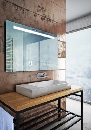 OLSEN SPA - Zrkadlo s LED osvetlením Houx - Rozmery zrkadiel - 70 × 55 cm OLNZHOU70