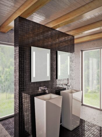 OLSEN SPA - Zrkadlo s LED osvetlením orlov - Rozmery zrkadiel - 50 × 70 cm OLNZORL50
