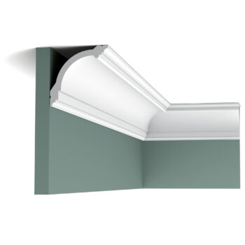 ORAC Decor, ORAC stropná lišta CB512 elegantná, 2000x95x100 mm, biela