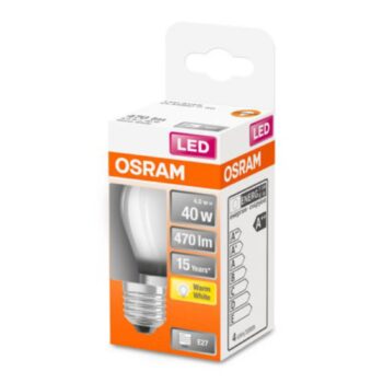 OSRAM Classic P LED žiarovka E27 4W 2.700K matná