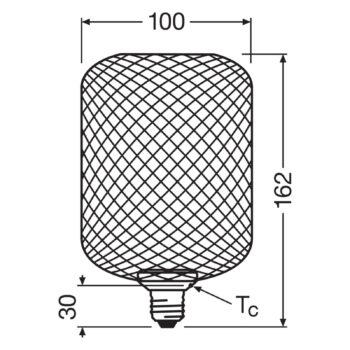 OSRAM Decor LED Flat Square E27 3,5W zlatá 2 700K Kov