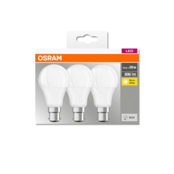 OSRAM LED Classic B22d 8,5W 2 700K 806lm 3 kusy