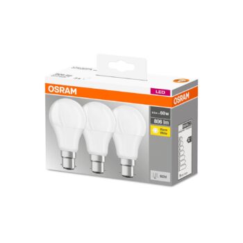 OSRAM LED Classic B22d 8,5W 2 700K 806lm 3 kusy