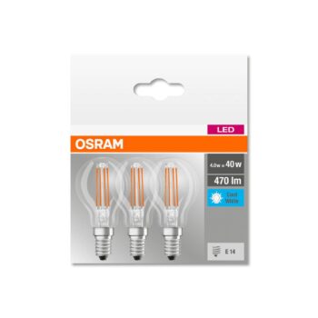 OSRAM LED E14 P40 4W filamentová 840 470lm 3ks