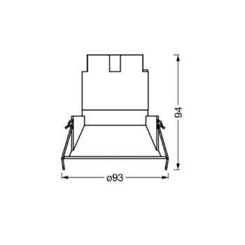 OSRAM LED-Einbauspot TWIST, biela/biela, 830, Ø 9,3 cm, kov