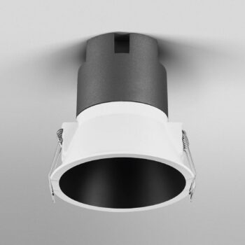 OSRAM LED-Einbauspot TWIST, biela/čierna 830 Ø 9,3 cm kov