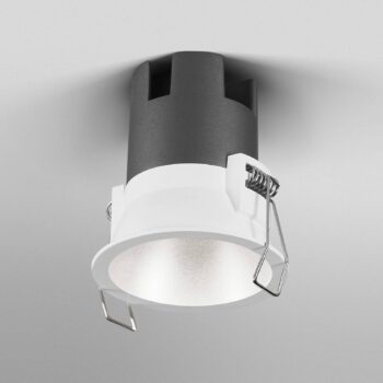 OSRAM LED-Einbauspot TWIST, biela/strieborná, 830, Ø 7 cm, kov