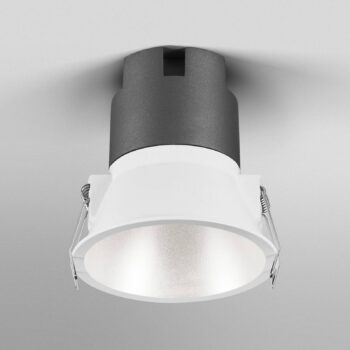 OSRAM LED-Einbauspot TWIST, biela/strieborná, 830 Ø 9,3 cm kov