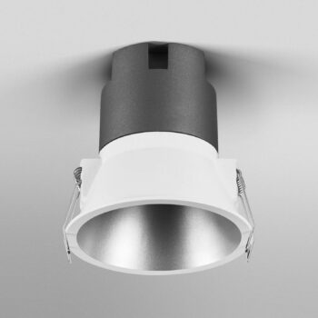 OSRAM LED-Einbauspot TWIST, biela/strieborná, 840 Ø 9,3 cm kov