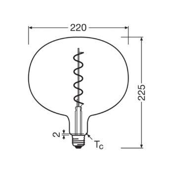 OSRAM LED Vintage 1906 Big Globe E27 4,5W 818 Žiarovka dymová
