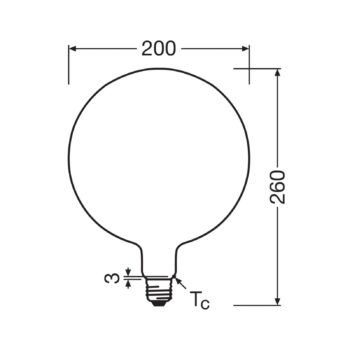 OSRAM LED Vintage 1906 Big Globe E27 7,3W 2700K matná stmievateľná