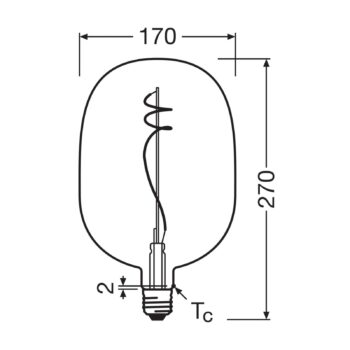 OSRAM LED Vintage 1906 Big Oval E27 4,5W 818 Žiarovka dymová