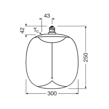 OSRAM LED Vintage Big Oval E27 12W 818 Žiarovka dymová tmavá