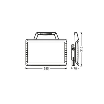 OSRAM LED akumulátorová pracovná lampa VALUE BATTERY, 26 W čierna IP54
