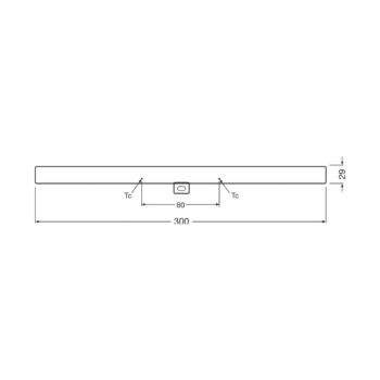 OSRAM LED lampa S14d 3W trubica 2 700K 30cm matná tmavá