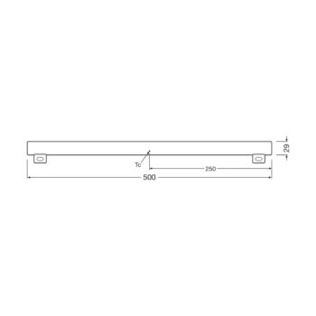 OSRAM LED lampa S14s 4,7W trubica 2 700K 50cm matná tmavá