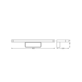 OSRAM LED nástenné svetlo ORBIS DISC BAR, chróm, 40 cm, IP44, CCT