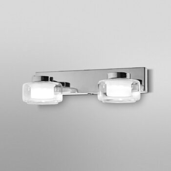 OSRAM LED nástenné svetlo ORBIS FLAME, chróm, 2-pl., CCT, IP44