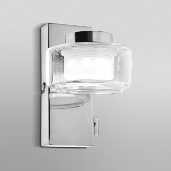 OSRAM LED nástenné svetlo ORBIS FLAME, chróm, kov, IP44, CCT