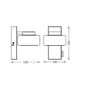 OSRAM LED nástenné svetlo ORBIS FLAME, chróm, kov, IP44, CCT