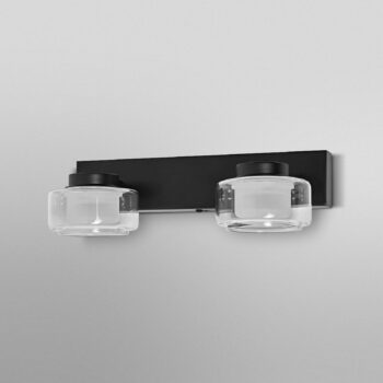 OSRAM LED nástenné svetlo ORBIS FLAME, čierne, 2-pl., CCT IP44