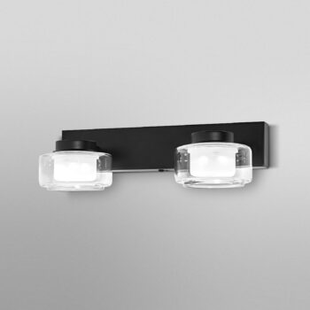 OSRAM LED nástenné svetlo ORBIS FLAME, čierne, 2-pl., CCT IP44