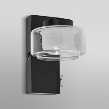 OSRAM LED nástenné svetlo ORBIS FLAME, čierne, kovové, IP44 CCT