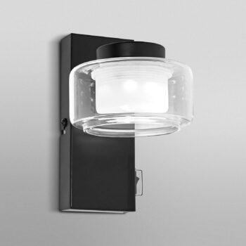 OSRAM LED nástenné svetlo ORBIS FLAME, čierne, kovové, IP44 CCT