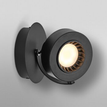 OSRAM LED nástenný reflektor VENUS, čierny, 1-pl. Kov 3 000 K