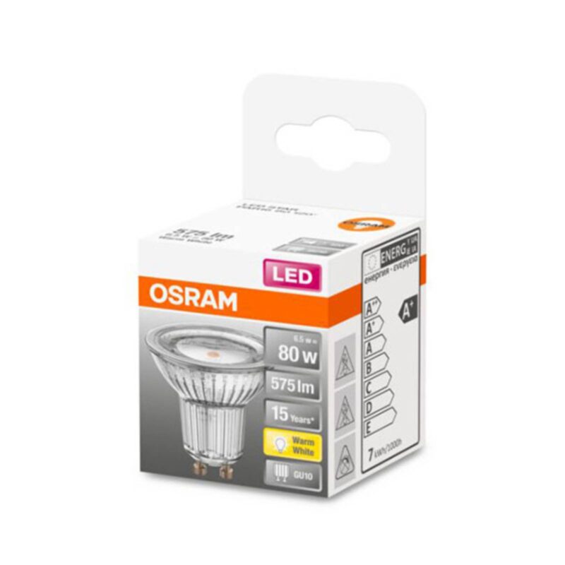 OSRAM LED reflektor GU10 6,9W teplá biela 120° OSRAM LED reflektor GU10 6,9W teplá biela 120°
