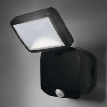 OSRAM LED reflektor vonkajší DOUBLE 1-pl. čierny senzor batéria