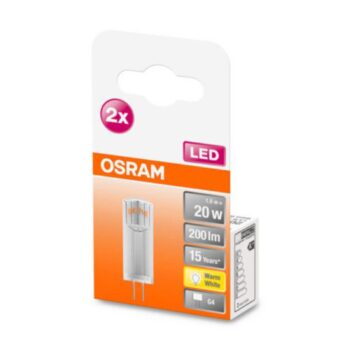 OSRAM LED s kolíkovou päticou G4 1,5 W 2 700 K číre 2-pack