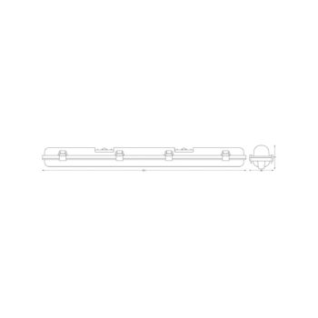 OSRAM LED senzorová žiarovka do vlhkých priestorov SUBMARINE, 65 cm, sivá IP65