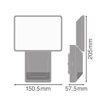 OSRAM LED senzorový exterierove bodove svetla ENDURA PRO FLOOD, biely, 15 W