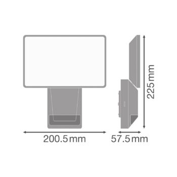 OSRAM LED senzorový exterierove bodove svetla ENDURA PRO FLOOD, biely, 27 W